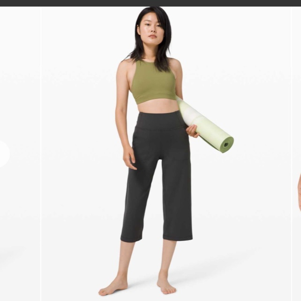 Lululemon Align Wide Leg Crop 98$ gray fall casual size 4 activewear classic